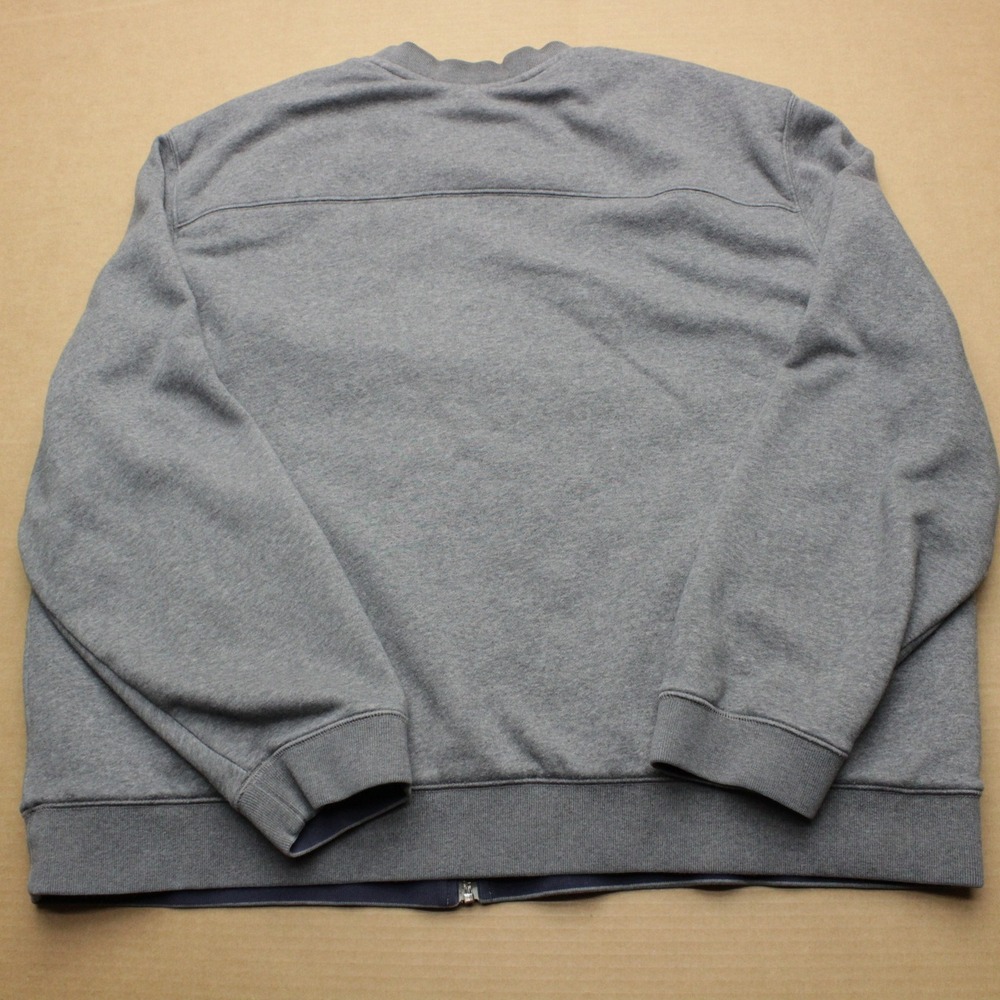 LL Bean Flannel Lined Bomber Jacket Mens 2XL Gray Zip Up Quilted Warm Pockets - Picture 3 of 8